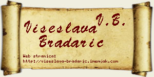 Višeslava Bradarić vizit kartica